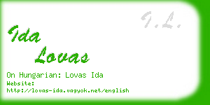 ida lovas business card